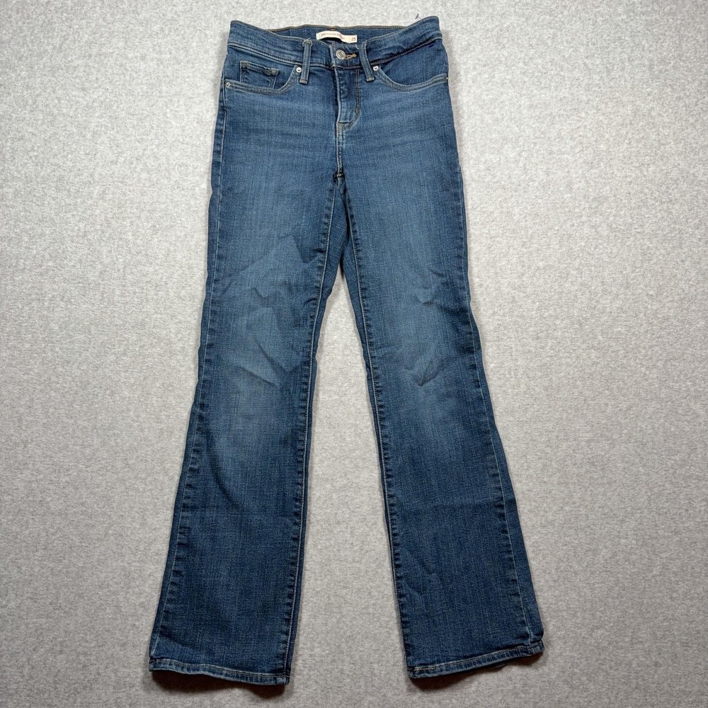 Levis 315 Shaping Bootcut Jeans Womens 25x30 Medium Wash Blue Stretch Denim